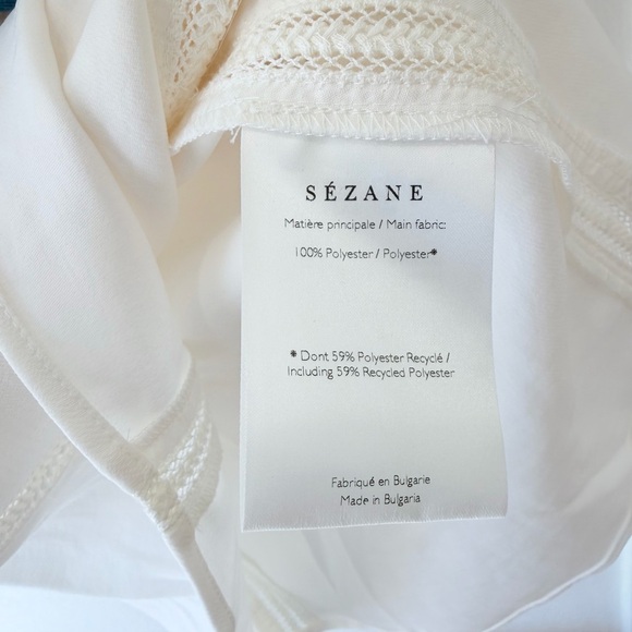 Sezane Cream Ruffle Blouse - Picture 4 of 5
